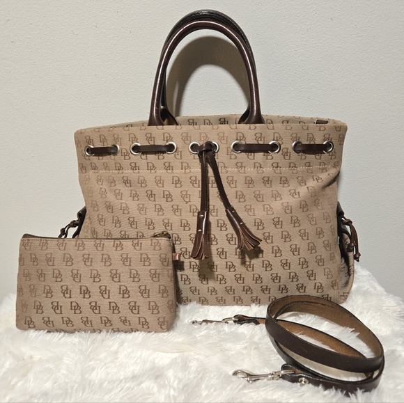 Dooney & Bourke Monogrammed Canvas Tote with Coin Pouch